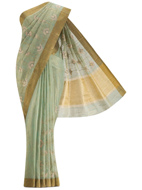 

Nalli Next Green Woven Design Pure Cotton Saree