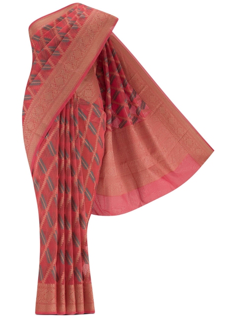 

Nalli Next Coral Woven Design Pure Cotton Saree