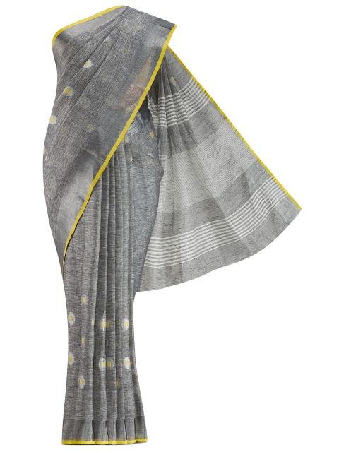 

Nalli Next Women Grey Woven Design Pure Cotton Saree
