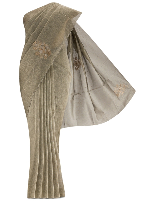 

Nalli Next Blue & Gold-Toned Zari Poly Chiffon Saree, Grey