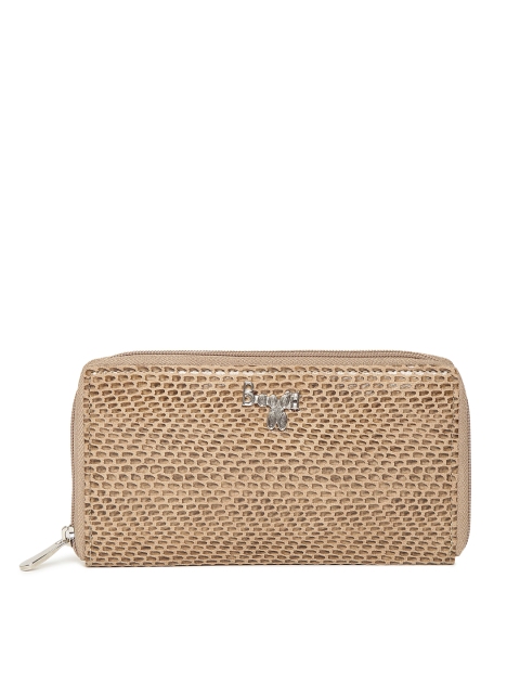 

Baggit Women Beige Snakeskin Print Zip-Around Wallet