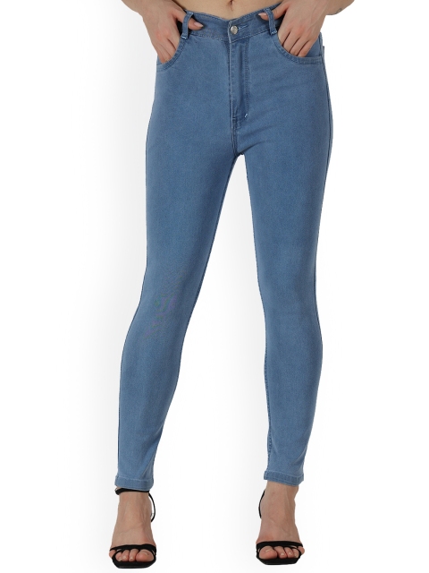 

POMPOUS Women Blue Slim Fit High-Rise Stretchable Jeans