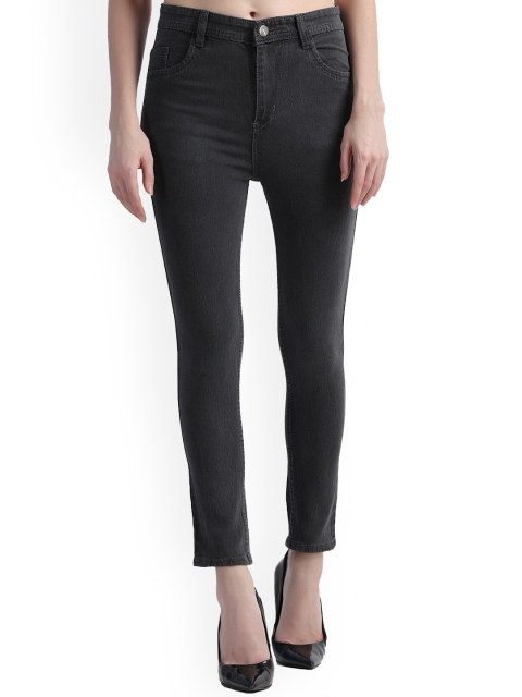 

POMPOUS Women Grey Slim Fit High-Rise Stretchable Jeans