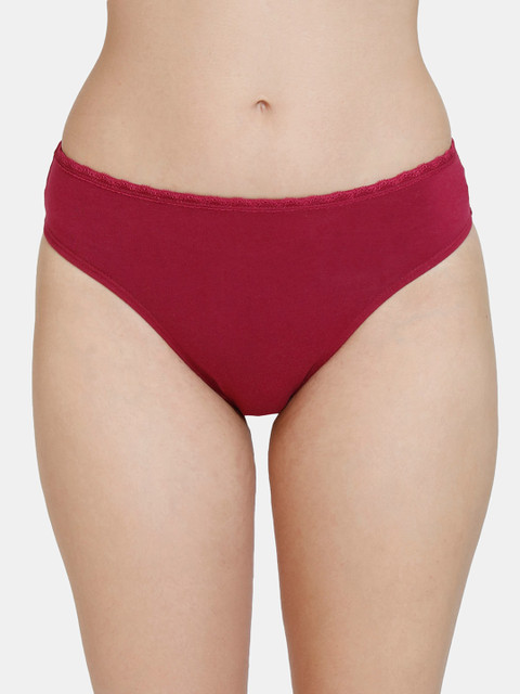 

Zivame Women Red Solid Thong Brief ZI2638FASH00RED