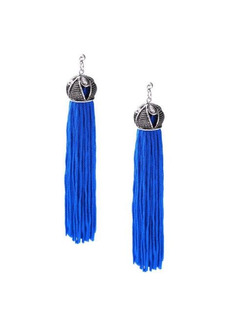 

FemNmas Blue Quirky Drop Earrings