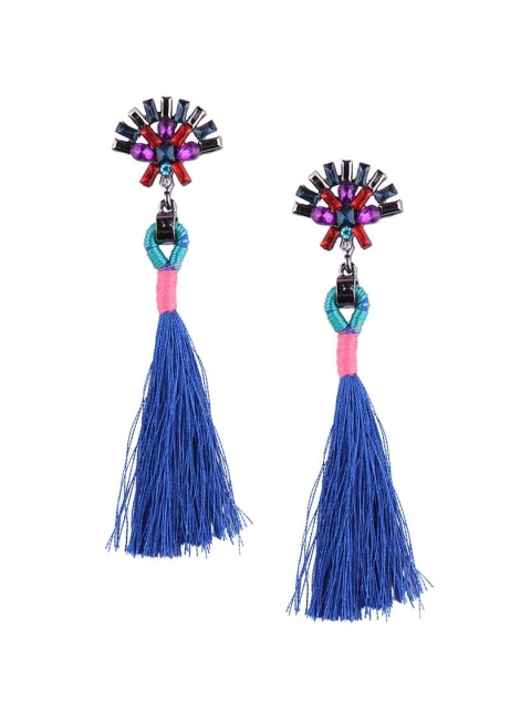 

FemNmas Blue Quirky Drop Earrings