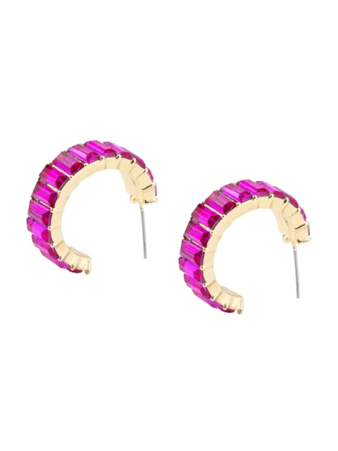 

FemNmas Pink Quirky Ear Cuff Earrings