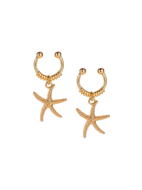 

FemNmas Gold-Toned Quirky Drop Earrings