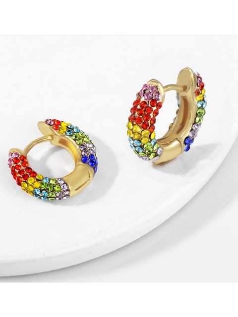 

FemNmas Multicoloured Quirky Hoop Earrings, Multi