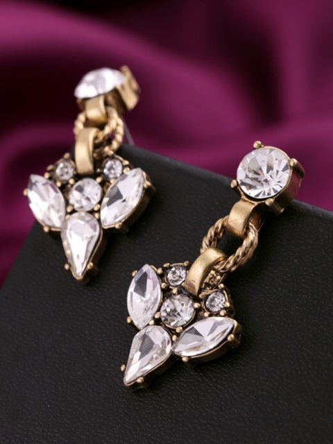 

FemNmas Bronze-Toned Quirky Studs Earrings