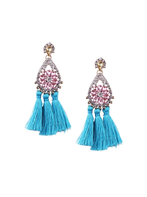 

FemNmas Blue Quirky Drop Earrings