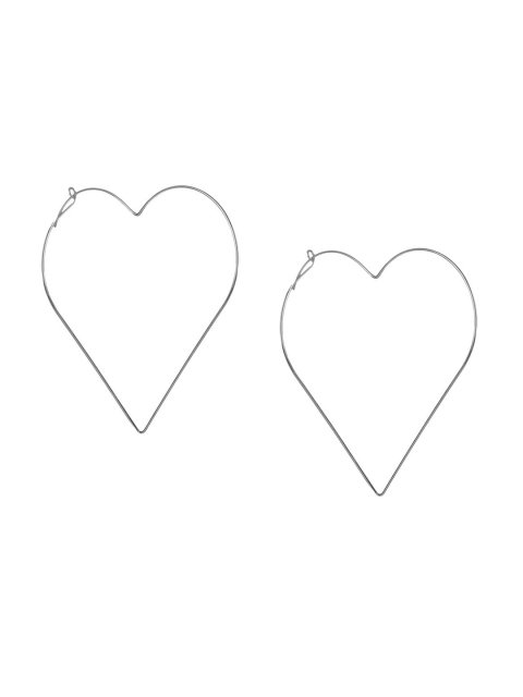 

FemNmas Silver-Toned Quirky Studs Earrings