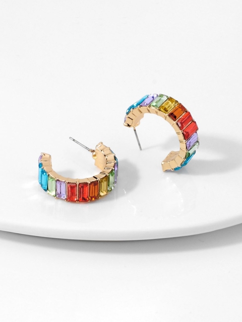 

FemNmas Multicoloured Quirky Studs Earrings, Multi