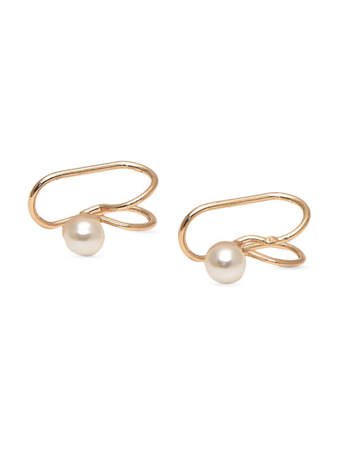 

FemNmas Gold-Toned Circular Studs Earrings
