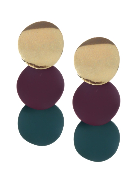 

FemNmas Brown Quirky Studs Earrings