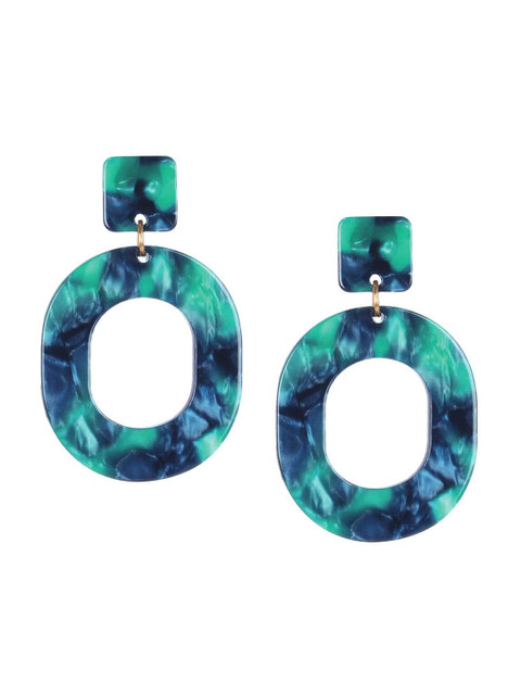 

FemNmas Green Quirky Drop Earrings