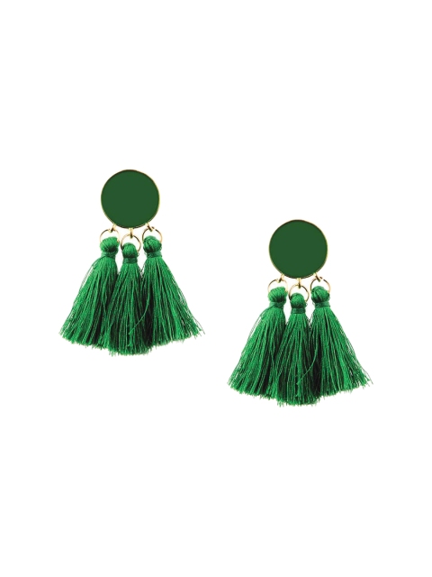 

FemNmas Green Quirky Drop Earrings