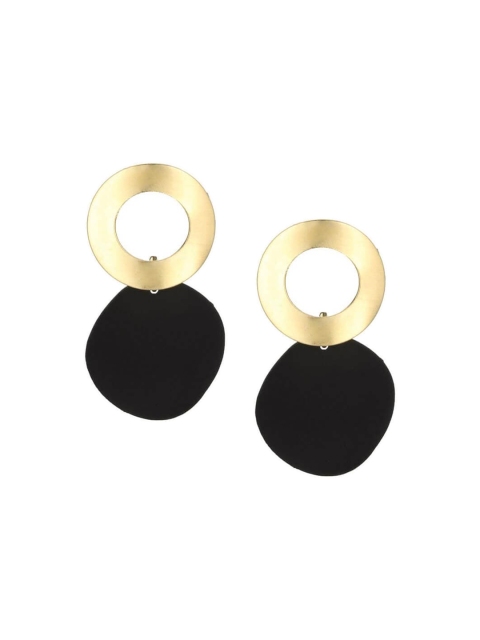 

FemNmas Black Quirky Drop Earrings