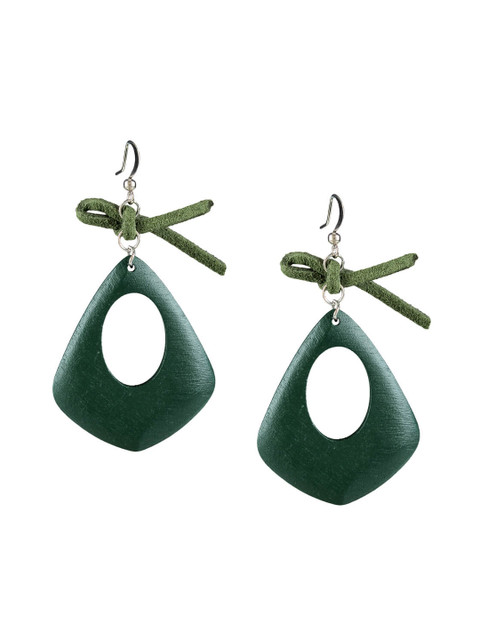 

FemNmas Green Quirky Drop Earrings