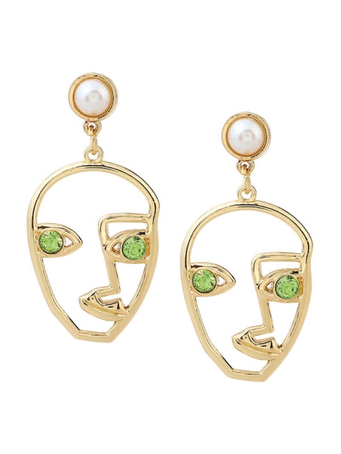 

FemNmas Gold-Toned Quirky Drop Earrings