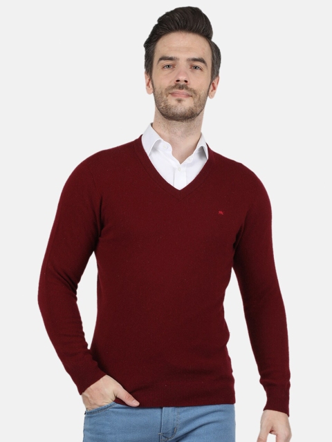 

Monte Carlo Men Maroon V-Neck Full Sleeve Pullover