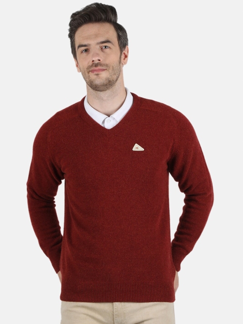 

Monte Carlo Men Rust Brown Solid Woolen Pullover