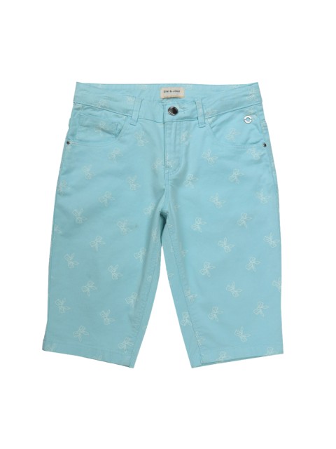 

Gini and Jony Girls Blue Printed Shorts