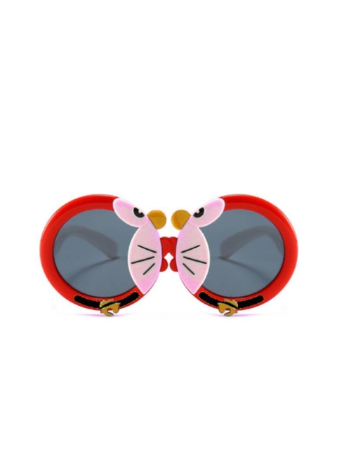 

Butterthief Unisex Kids Black Lens & Red Round Sunglasses with UV Protected Lens