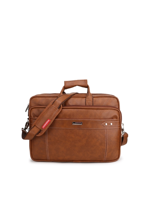 

ADAMSON Men Tan Textured PU Laptop Bag