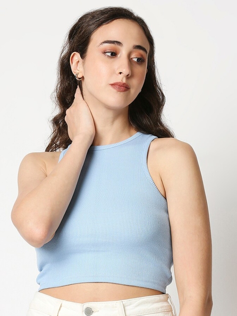 

Manaca Blue Tank Crop Top
