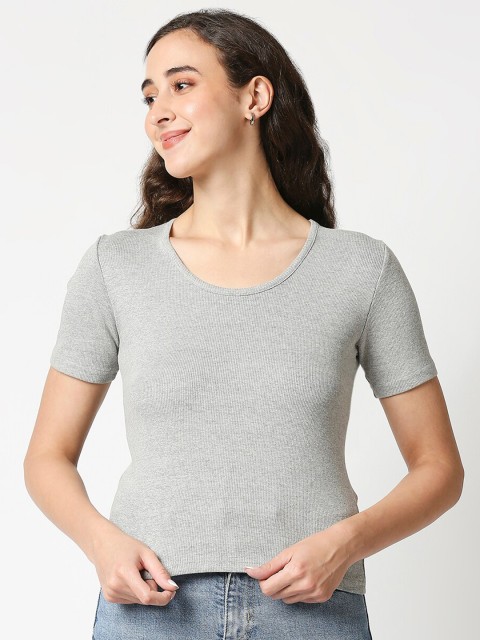 

Manaca Women Grey Solid Top