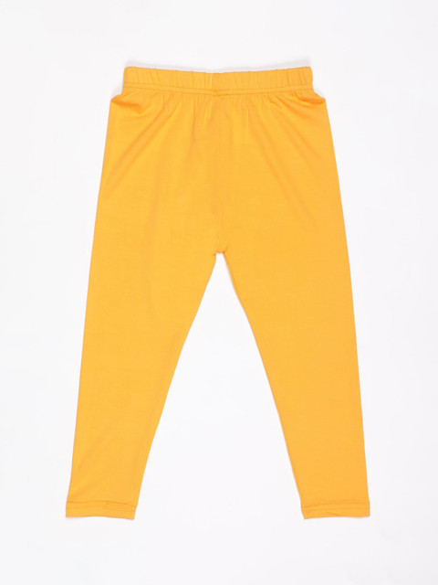 

V2 Value & Variety Girls Yellow Solid Leggings