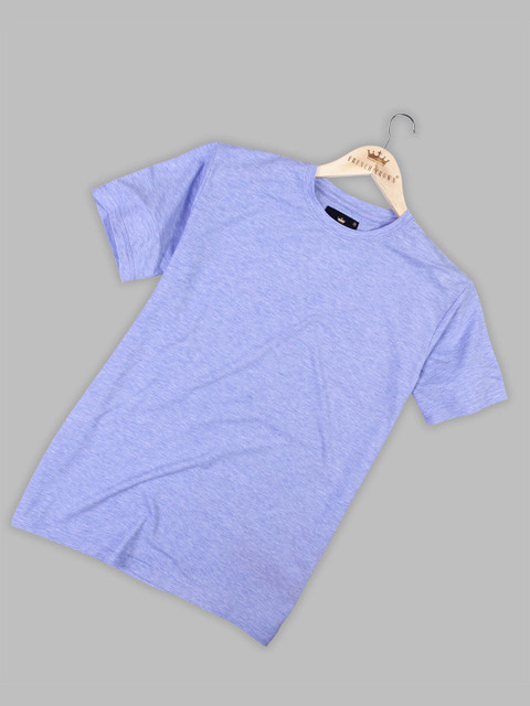 

FRENCH CROWN Men Blue V-Neck T-shirt