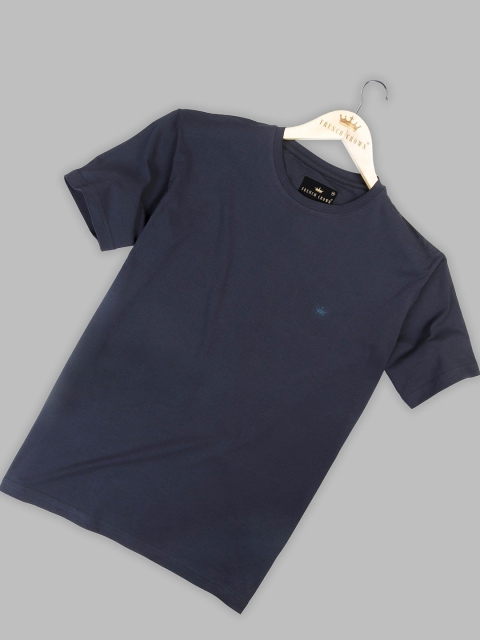 

FRENCH CROWN Men Blue Varsity Colourblocked T-shirt