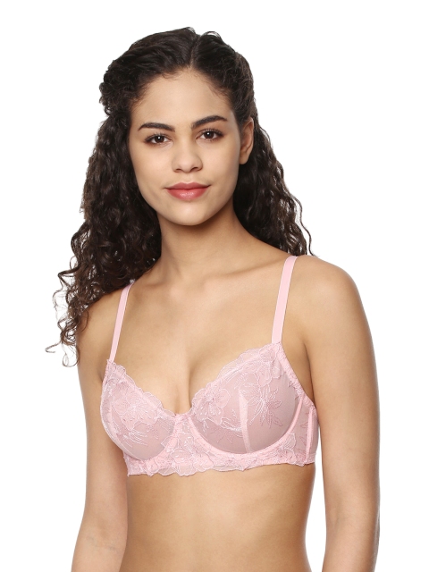 

PrettySecrets Pink Lace Medium-Coverage Bra