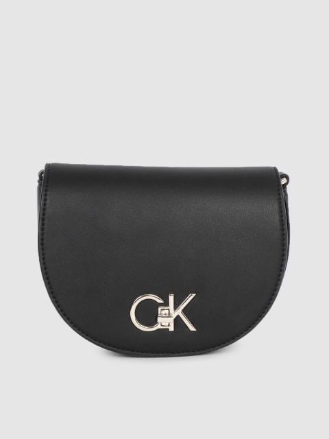 

Calvin Klein Jeans Women Black Half Moon Sling Bag