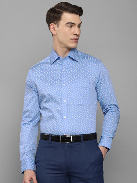 

Louis Philippe Men Blue Printed Formal Shirt