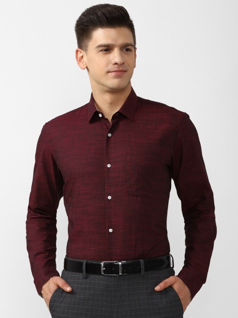 

Peter England Men Maroon Casual Shirt