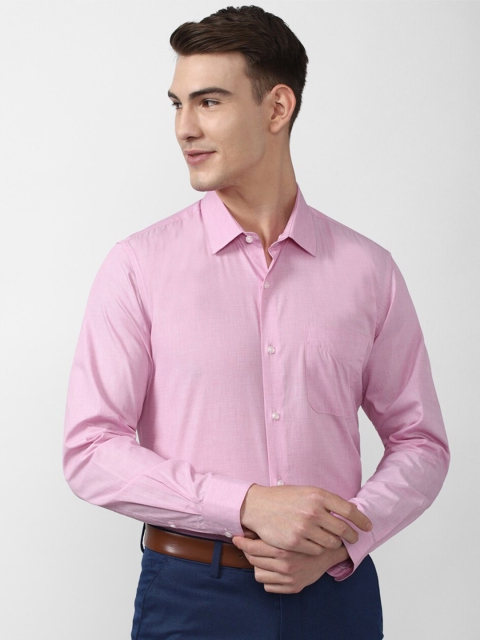 

Peter England Men Pink Slim Fit Casual Shirt