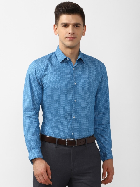 

Peter England Men Blue Slim Fit Casual Shirt