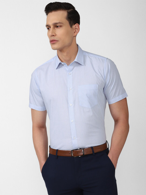 

Van Heusen Men Blue Printed Casual Shirt