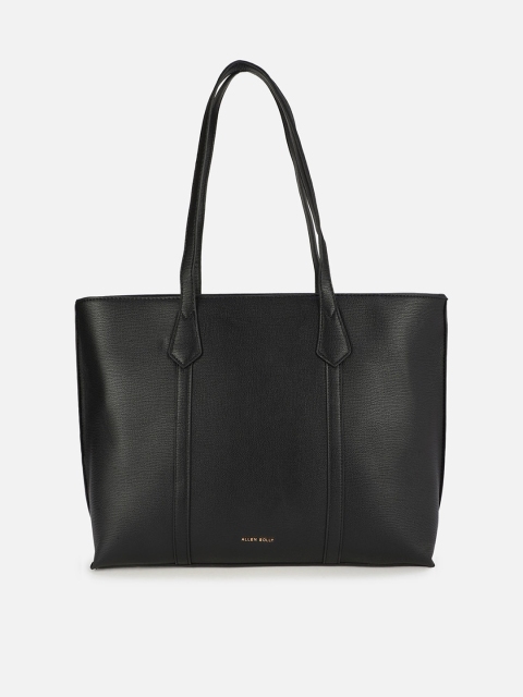 

Allen Solly Black PU Shopper Shoulder Bag with Applique