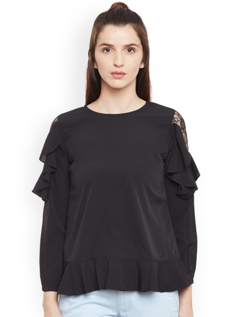 

Belle Fille Women Black Peplum Top