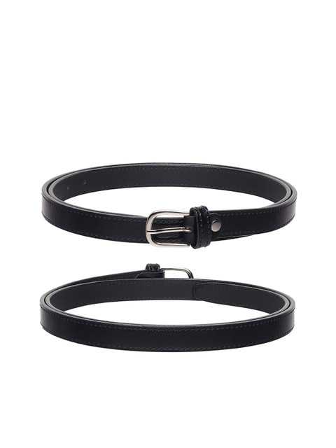 

URBAN ALFAMI Women Black set of 3 PU Belt