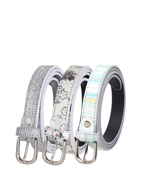 

URBAN ALFAMI Women Pack Of 3 Multicoloured Printed PU Belt, Multi