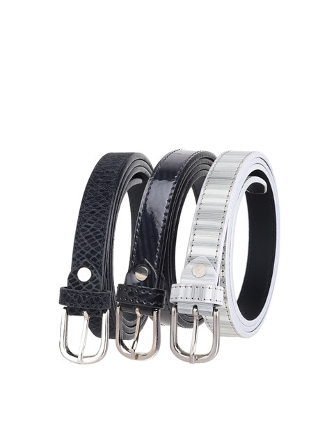 

URBAN ALFAMI Women Set of 3 PU Belt, Multi
