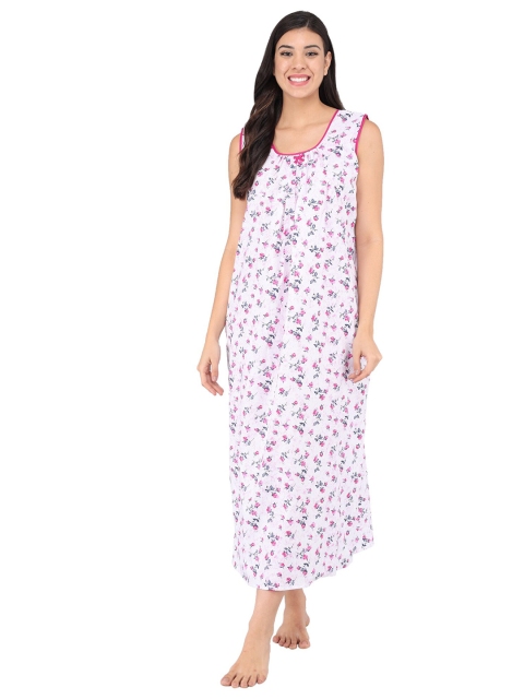 

Shararat Pink Printed Maxi Nightdress