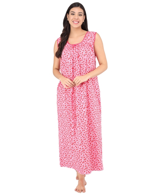 

Shararat Pink Printed Maxi Nightdress