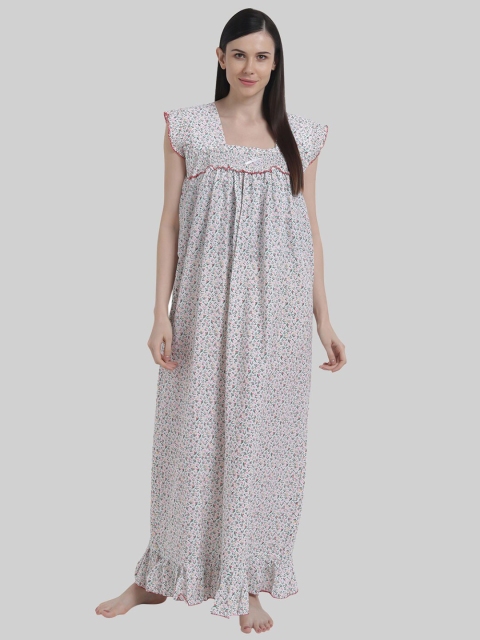 

Shararat Pink Printed Maxi Nighty