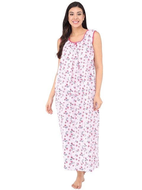 

Shararat Red Printed Maxi Nightdress